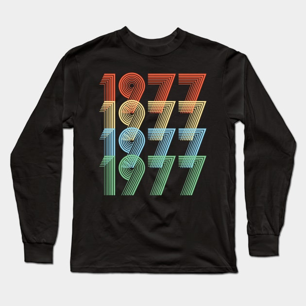 Retro 1977 Birthday Long Sleeve T-Shirt by Dirty Custard Designs 